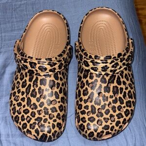 Leopard Print Crocs